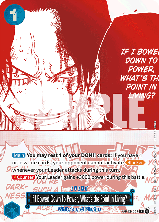 If I Bowed Down to Power, What's the Point in Living?